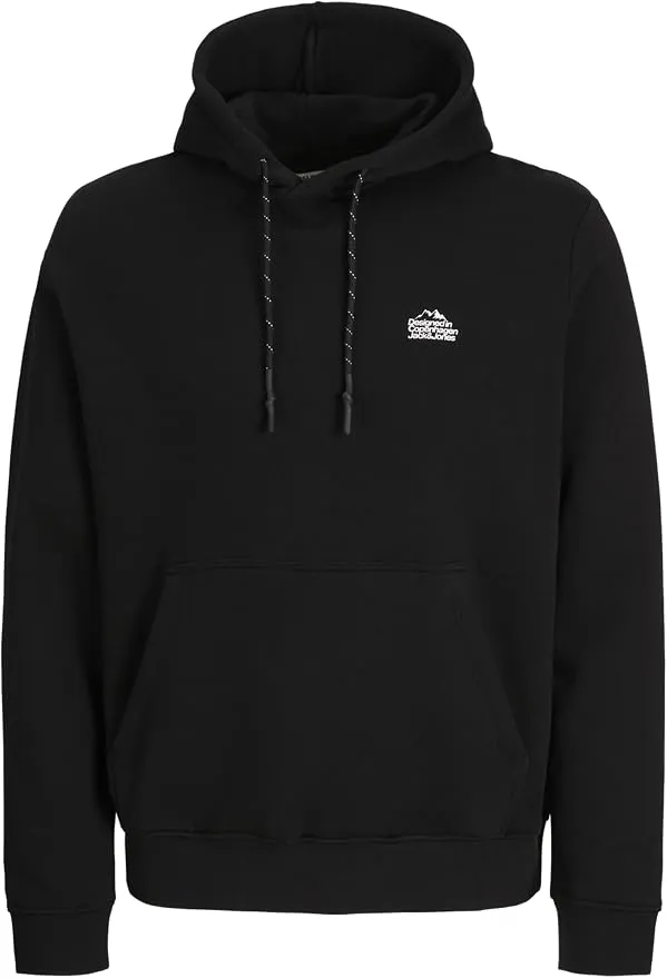Sudadera con Capucha Jack & Jones Jcoflare con Estampado Fotográfico Negro Talla S