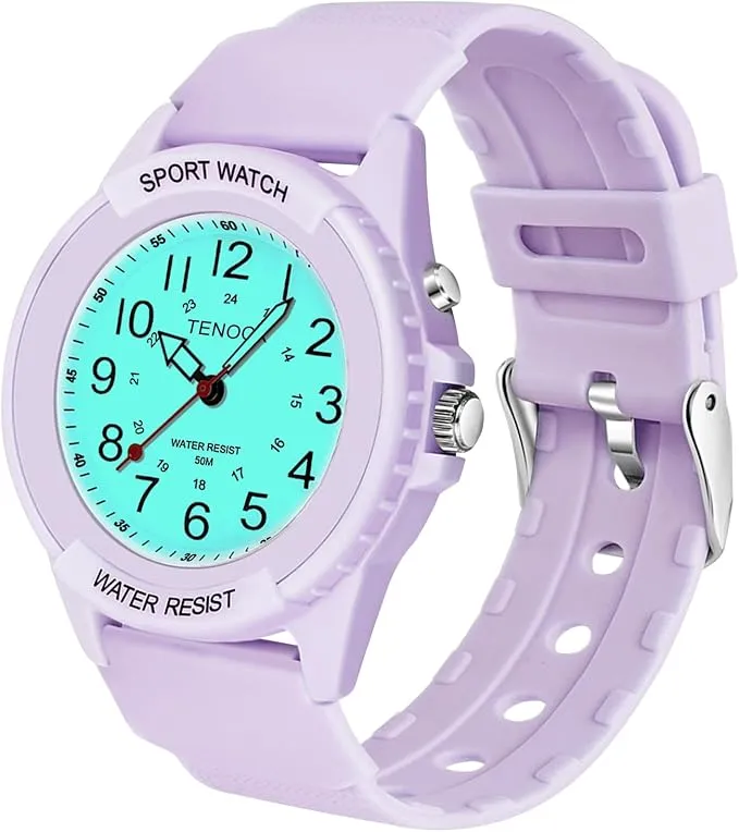 TENOCK Reloj Deportivo Analógico para Mujer de Cuarzo Resistente al Agua con Luz Nocturna