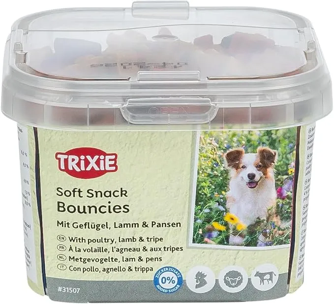 TRIXIE Soft Snack Bouncies 140g - Premios Sabrosos para Perros y Gatos