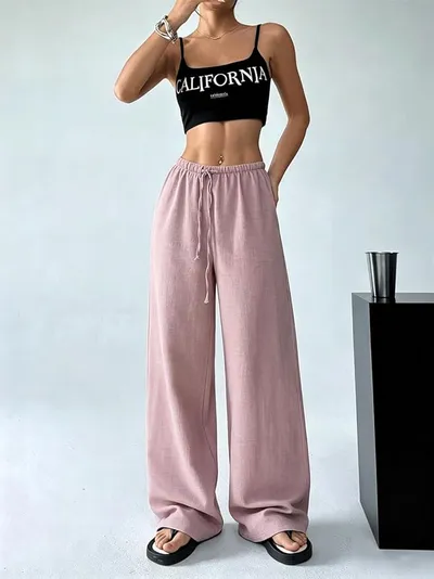 PANTALONES PALAZZO ROSA