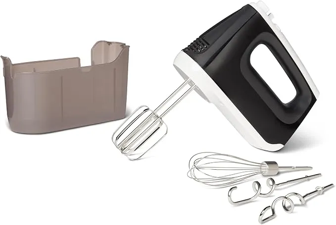 Amazon Basics Batidora de Mano Eléctrica con Turbo y Caja de Almacenamiento