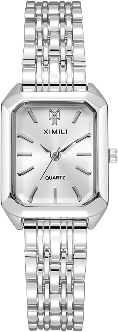 OFFCUP Reloj Analógico para Mujer de Cuarzo con Correa en Acero Inoxidable, 32mm Clásico Relojes Cuadrado para Mujer, Reloj de Pulsera de Moda para Damas y Niñas, 3 Manecillas