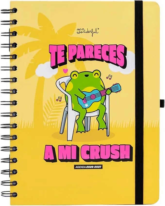 Mr. Wonderful Agenda Escolar Semanal 2026-2027 con Pegatinas y Extras
