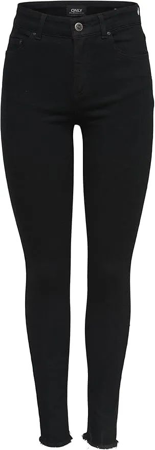 Skinny fit Jeans ONLBLUSH Mid Waist Skinny Fit Jeans Black Denim XS 32 Black Denim