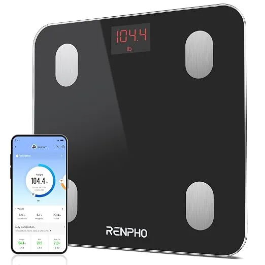 RENPHO Báscula de Baño Inteligente Bluetooth con Análisis Corporal
