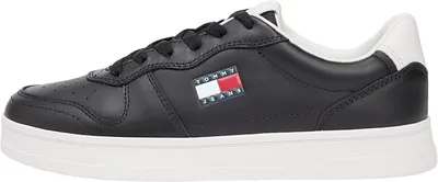 Zapatillas Tommy Jeans Flatform Mujer Greenwich Piel Negra Talla 37