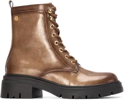 XTI Botín Militar Mujer Beige
