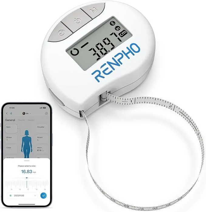 RENPHO Cinta Métrica Inteligente con App para Medición Corporal
