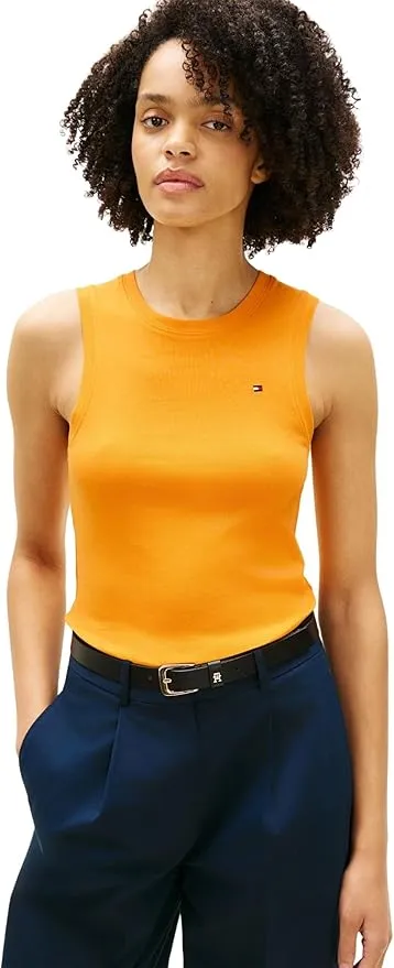 Tommy Hilfiger Camiseta sin Mangas Slim Cody C-Nk WW0WW47806 para Mujer