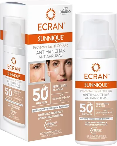 ECRAN SUNNIQUE Protector Facial SPF 50+ con Color