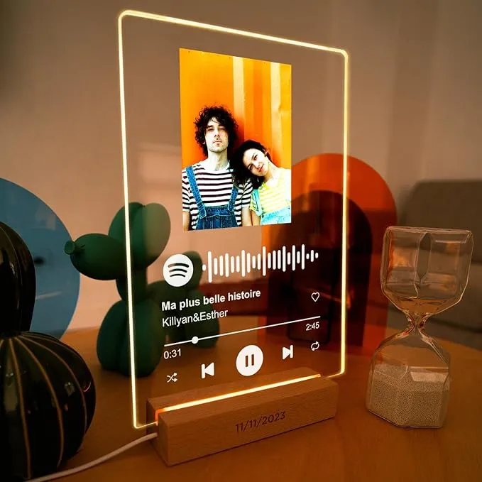 Placa Spotify Iluminada Personalizada