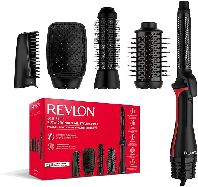 Cepillo secador y rizador 5 en 1 Revlon RVDR5370