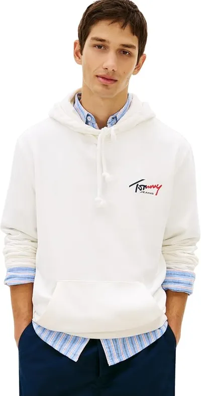 Tommy Jeans TJM Reg Entry Sign Hoodie Ext Dm0dm22680 Sudadera con Capucha Hombre
