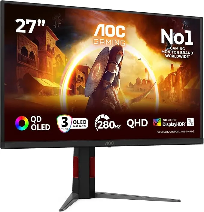 Monitor AOC Q27G4ZD 27" QD-OLED 280Hz 0.03ms GtG HDR400