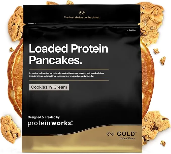 Protein Works Loaded Protein Pancakes Sabor Cookies & Cream