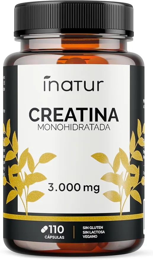 Creatina Monohidratada Vegana en Cápsulas - 110 Unidades para 1 Mes
