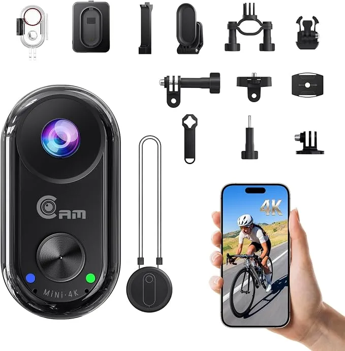 Mini Cámara Deportiva Camlance 4K con Estabilización 6 Ejes y WiFi