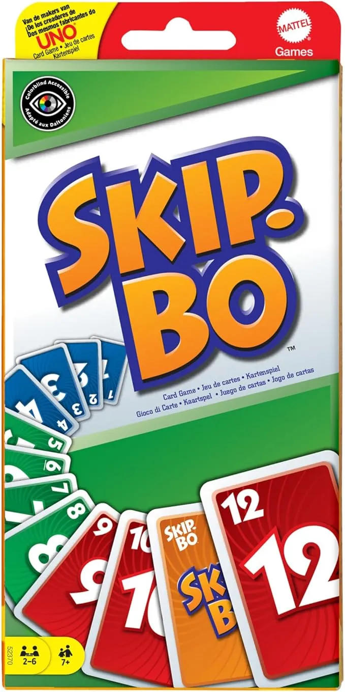 Mattel Games UNO Skip-Bo Juego de Cartas