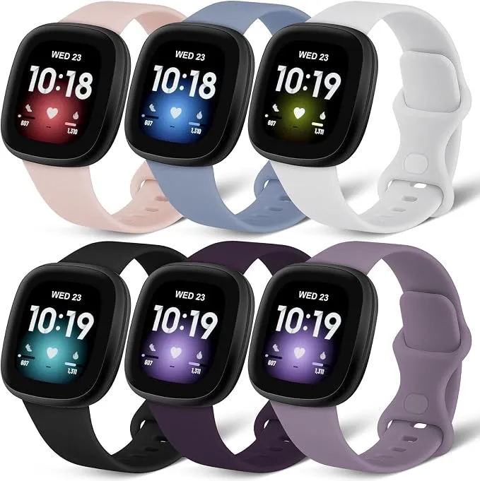 Lote 6 Correas de Silicona AXFEE para Fitbit Versa 2/3/4