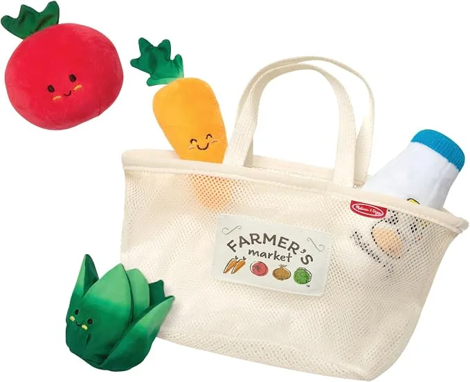 Melissa & Doug Cesta del Mercado Multisensorial para Bebés