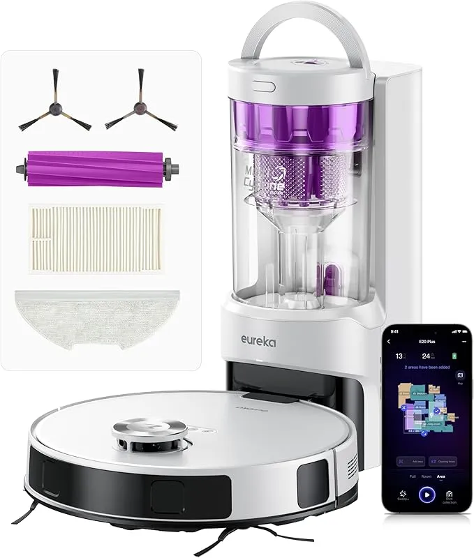 Robot Aspirador y Fregasuelos EUREKA E20 Plus con Autovaciado