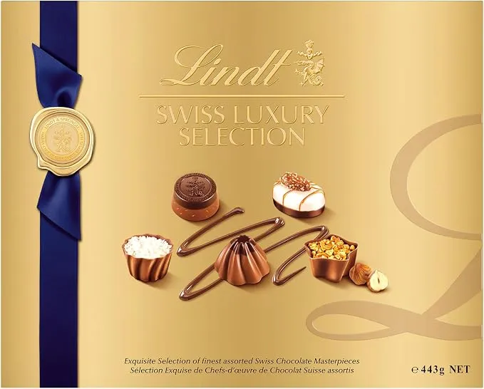 Lindt Swiss Luxury Selection Bombones de Chocolate Artesanal, 230G