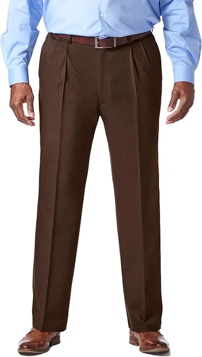 Haggar Cool 18 Pro Pantalón de Cintura Ampliable para Hombre