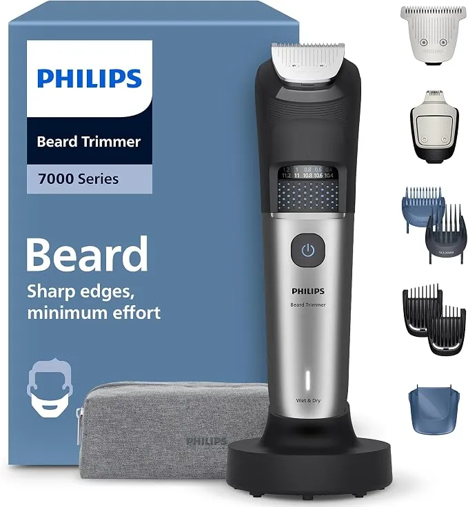 Philips Series 7000 Recortadora de Barba BT7670/15 con 40 Posiciones y Sensor de Barba