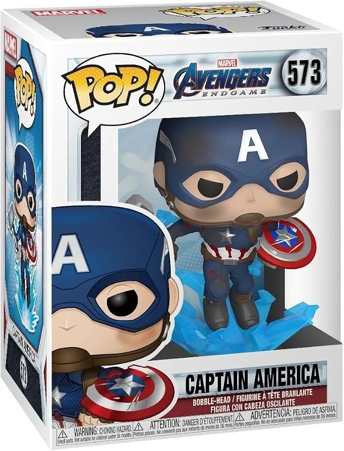 Funko Pop Marvel: Captain America con Escudo Roto y Mjolnir - Figura Vinilo Coleccionable