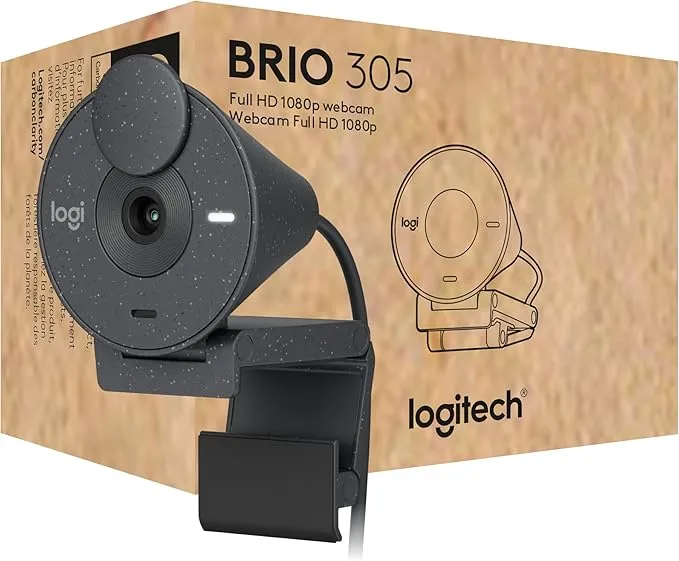 Cámara Web Logitech Brio 305 Full HD con Corrección de Iluminación