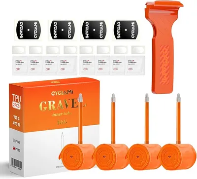 Pack de 4 cámaras de aire para bici con válvula Presta