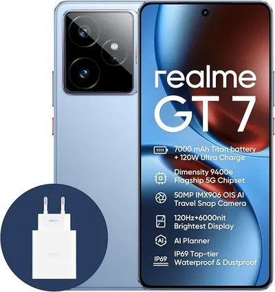 realme GT7 5G Smartphone 12+256GB con Batería 7000 mAh y Carga 120W