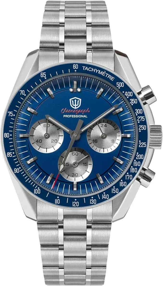 watchdives WD1860 WD1861 WD1863 Reloj de Pulsera Cronógrafo Hombre Japón VK63 Relojes Deportivos Cuarzo 40mm Burbuja Cristal Zafiro 100M Buceo