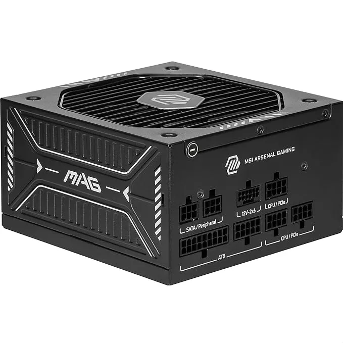 MSI mag A750GLS PCIe 5 – Fuente de Alimentación 750W 80 Plus Gold