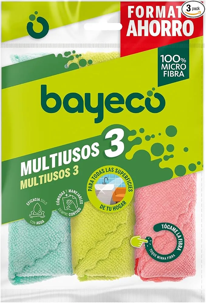Pack Bayeco Bayetas Multiusos de Microfibra - 3 Unidades