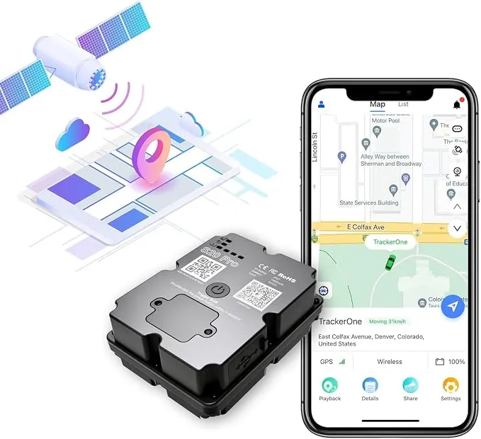 Localizador GPS Magnético para Coche con Batería de 7 Meses y Alerta Antirrobo