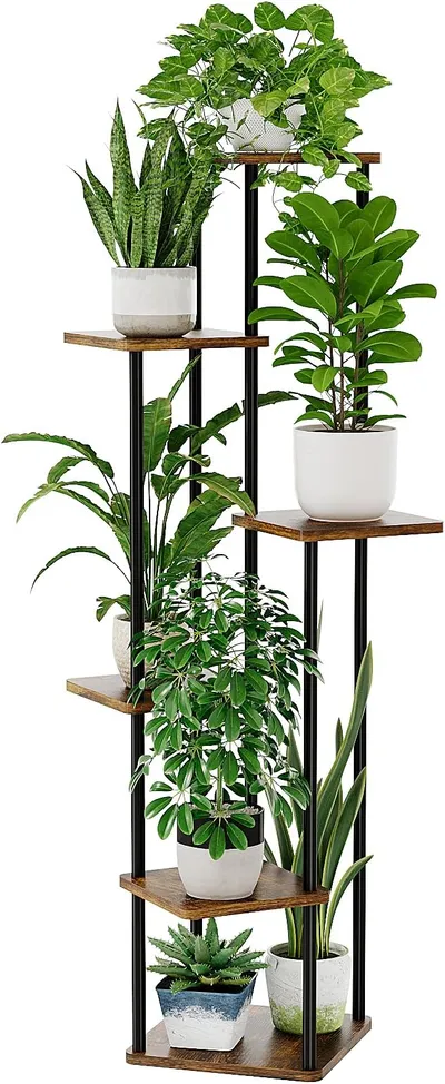 Bamworld Soporte de Metal para Plantas de Interior para Múltiples Plantas
