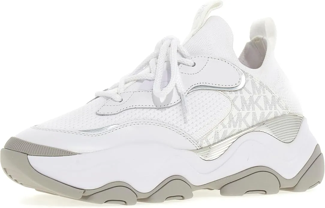Zapatillas Michael Kors Atlas Knit Trainer Mujer Blancas