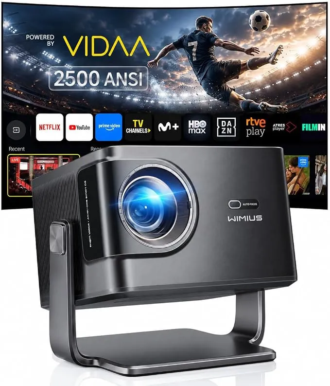 Proyector 4K Ultra Brillante con VIDAA OS y Dolby Audio