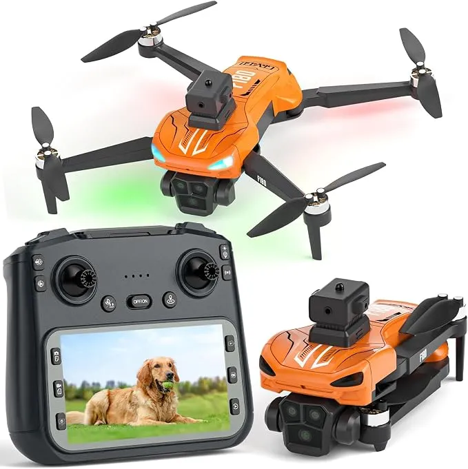 Dron GPS con Cámara 4K, Evitación Obstáculos y Pantalla Remota 4.5"
