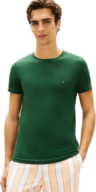 Tommy Hilfiger Hombre Stretch Slim Fit tee Mw0mw10800 Camiseta