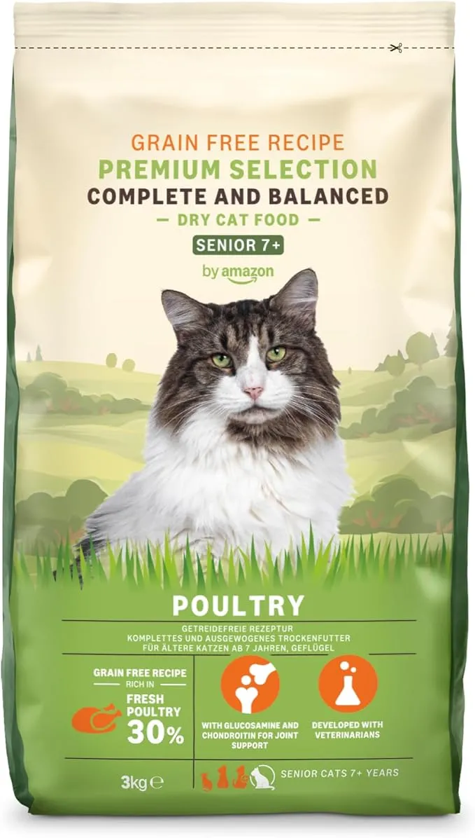 Comida Completa para Gatos Senior sin Granos con Pollo Fresco - 3 kg