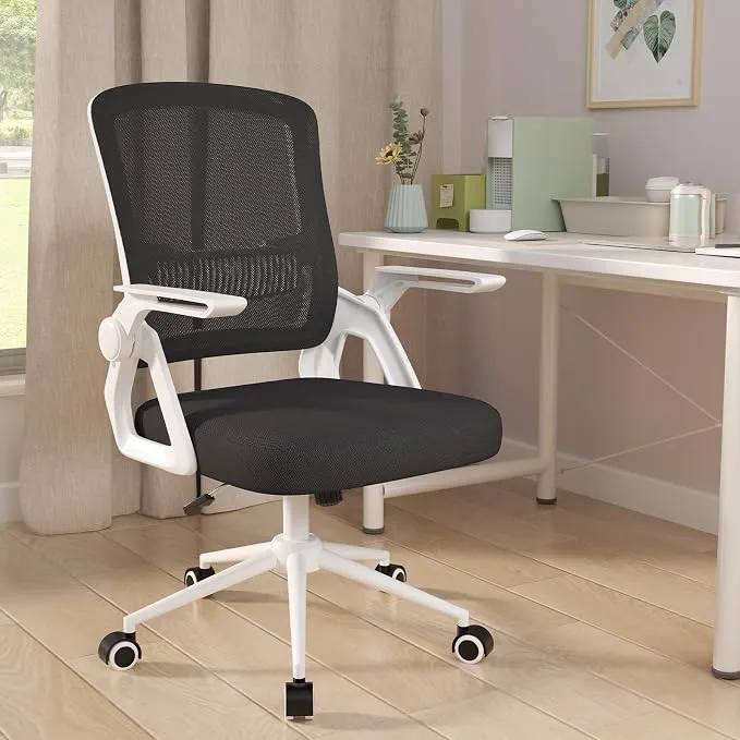 Naspaluro Silla Escritorio Ergonómica Profesional Negro Blanco