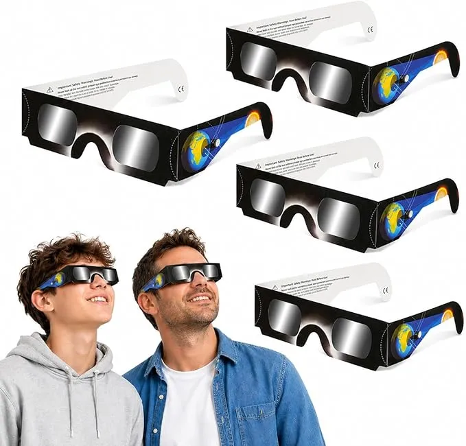 QIWEI Gafas Eclipse Solar Homologadas (Pack de 4)
