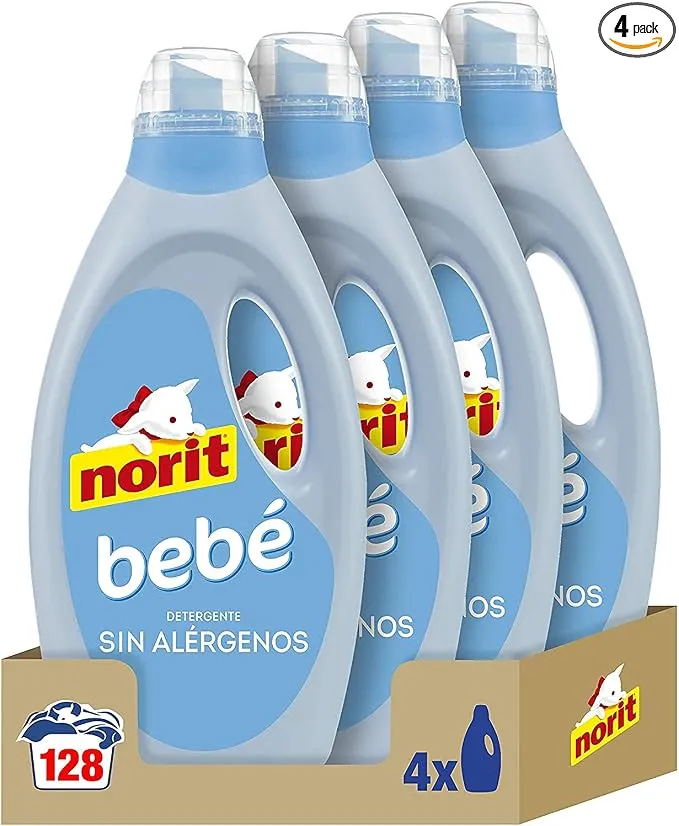 Norit Bebé Detergente Líquido Ropa Bebé Pack 4 x 1125 ml