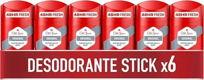 Old Spice Original Desodorante En Barra Para Hombres 50 ml x 6