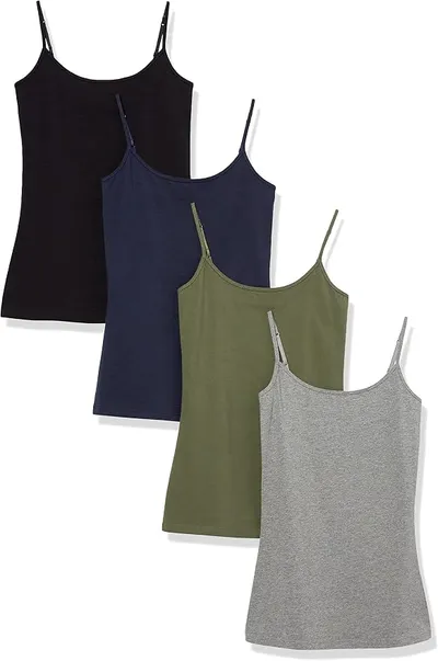 Amazon Essentials - Camisola ajustada para mujer (Paquete de 4)