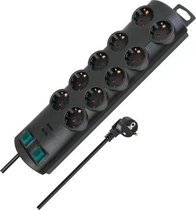 Regleta Brennenstuhl PrimeraLine con 10 enchufes giratorios