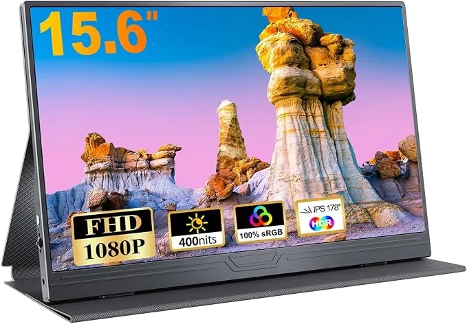 Monitor Portátil CUIUIC 15.6" Full HD HDR con Funda Incluida