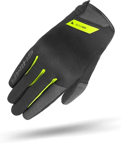 Shima One EVO Guantes Moto Hombre Textile Homologados Corto Verano Motos Guante Ventilado Certificatos con Protección Motorista Ciudad Protecciones Ventilación Verão (Masculino, Fluo, M)